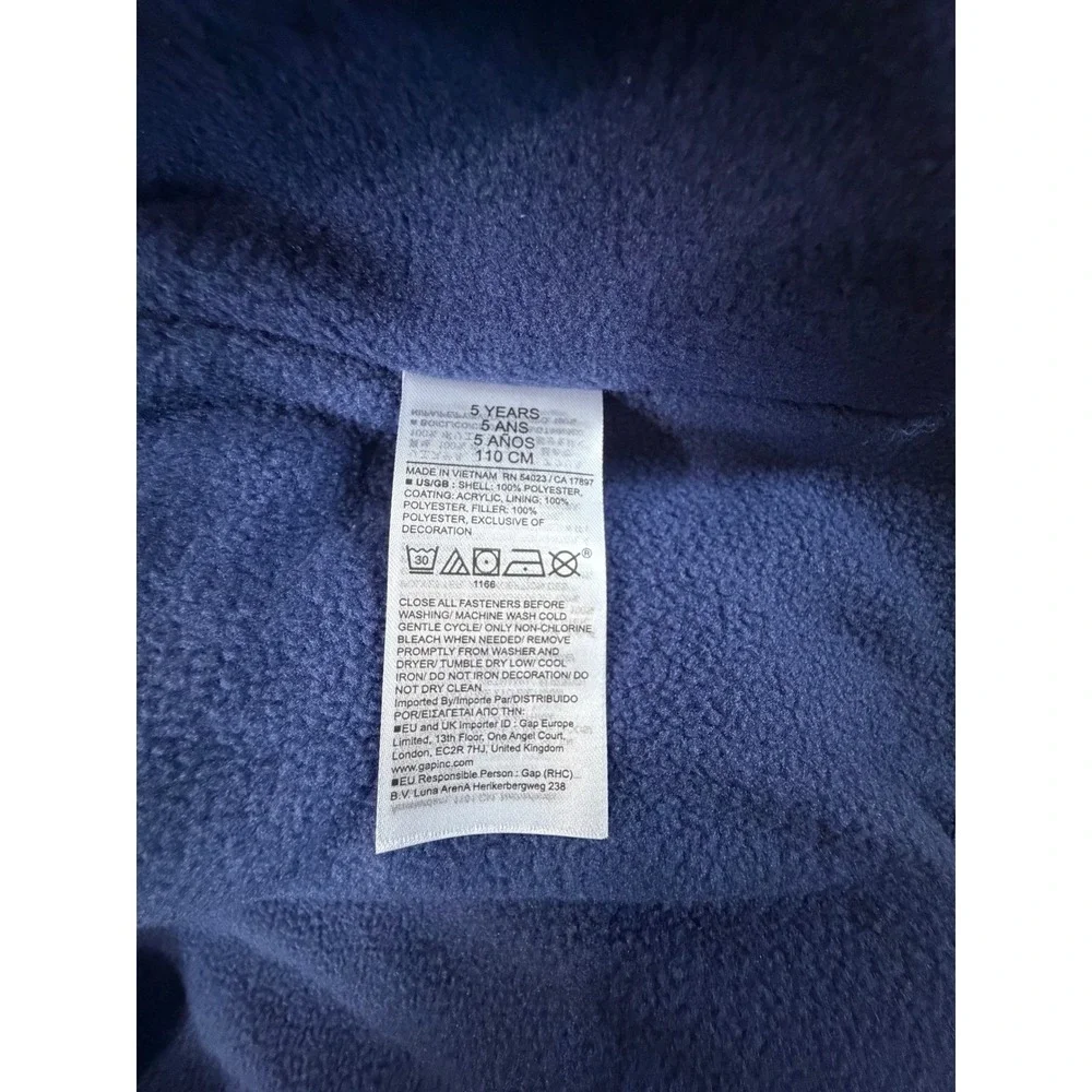Baby Gap Cold Control Puffer Jacket Kids 5yrs Blue Dinosaur Print Hooded NEW $70